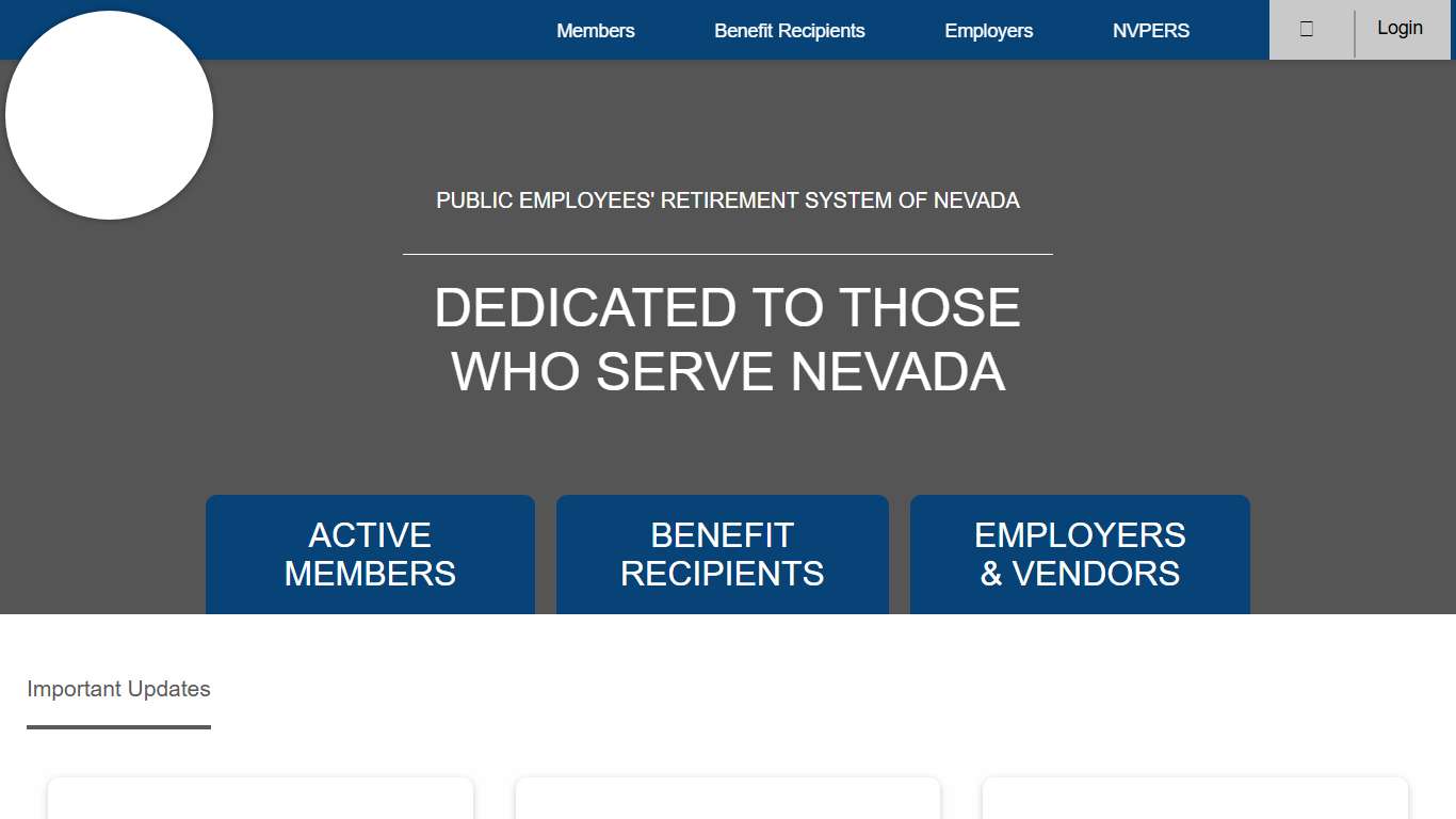 PERS Home Page NVPERS